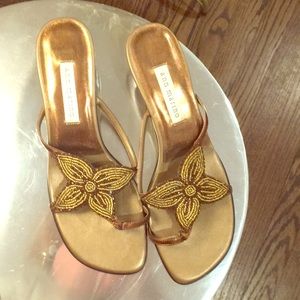 Ann Marino Beaded Floral Slides